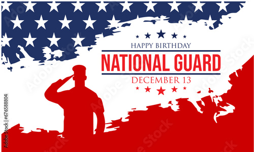 United States National Guard birthday ,December 13, to show appreciation for the U.S. national guards. Background Vector Illustration