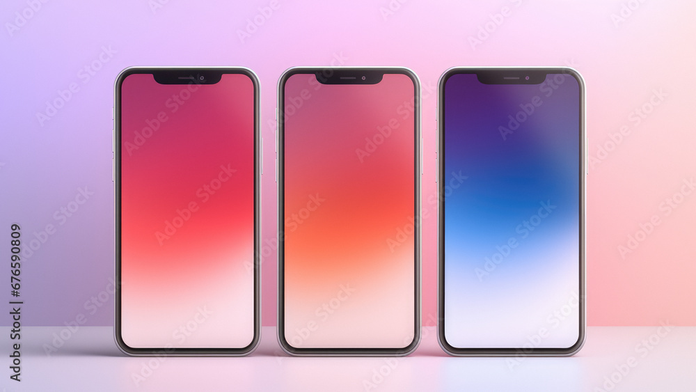 Modern Smartphone Mock-up Design Template Modern Smartphone Mock-up Design Template