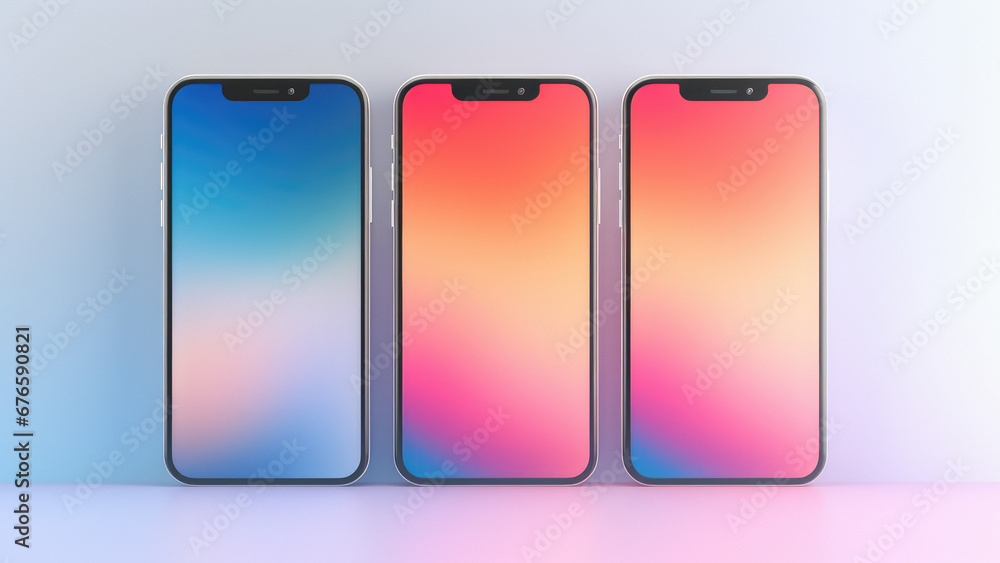 Modern Smartphone Mock-up Design Template Modern Smartphone Mock-up Design Template