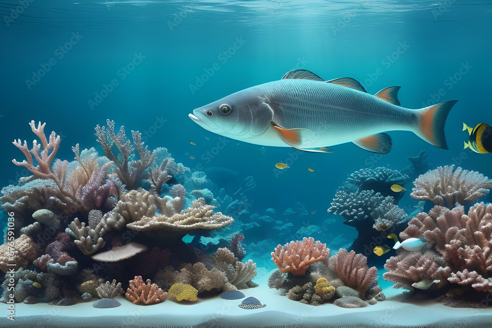 Obraz premium coral reef and fish