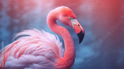 close up of a pink flamingo © ملک محمد اشرف