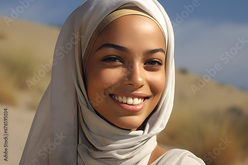 Mujer joven con hiyab photo