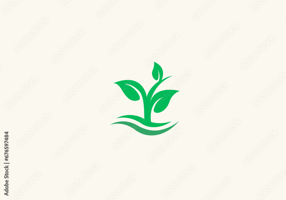 Logo Ecology Leaf And Gardening, Nature Logo Green, Simple Modern Minimalist. Editable File Logo Ecology Leaf And Gardening, Nature Logo Green, Simple Modern Minimalist. Editable File
