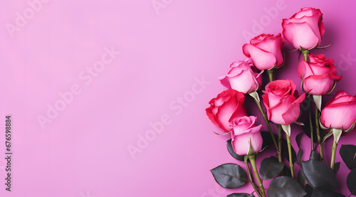 pastel roses on pink background, in red and magenta, flowerpunk 