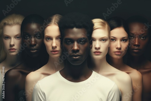Racial equality concept. Generative AI