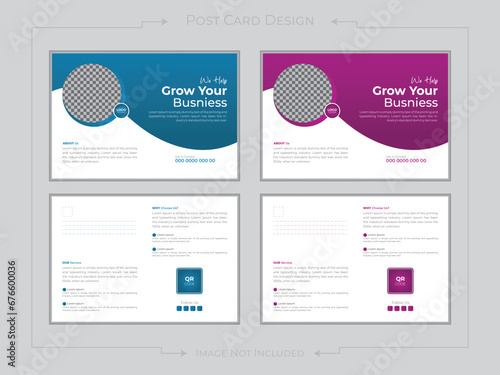 PostCard Template, Vector Template for Opening Invitation Editable. Postcard design, Corporate Professional Business Postcard Design, Event Card Design, Invitation Design, Direct Mail EDDM Template.