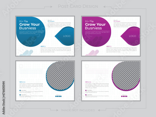 PostCard Template, Vector Template for Opening Invitation Editable. Postcard design, Corporate Professional Business Postcard Design, Event Card Design, Invitation Design, Direct Mail EDDM Template.