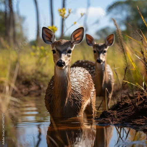 A couple of grey duikers in Murchison Falls NP photo