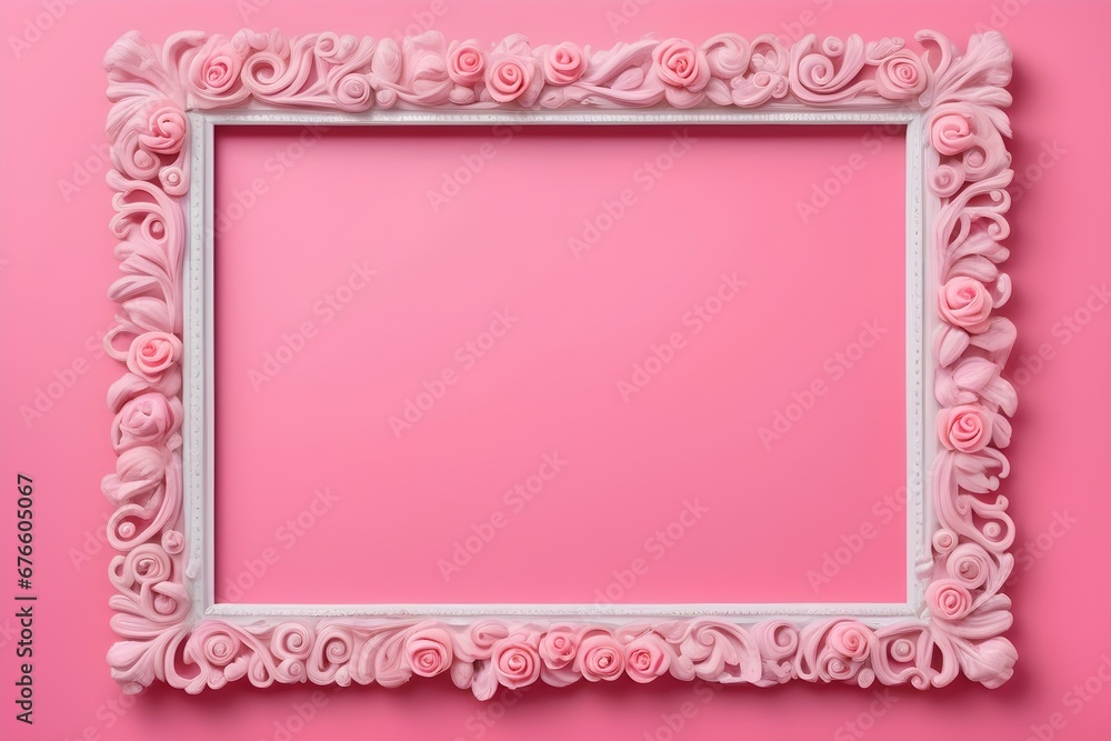 pink frame with ribbon pink frame with ribbon