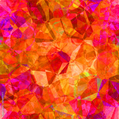 vivid orange pink red triangular pattern seamless tile