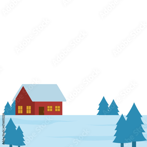 Wallpaper Mural Christmas Landscape Torontodigital.ca