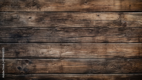 Old wood planks texture background  dark brown boards. Top view of rough wooden table  vintage surface with natural pattern. Theme of design  nature  material  grunge  woodgrain