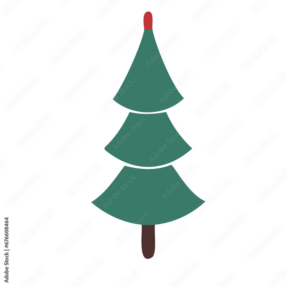 Fototapeta premium christmas tree isolated on white