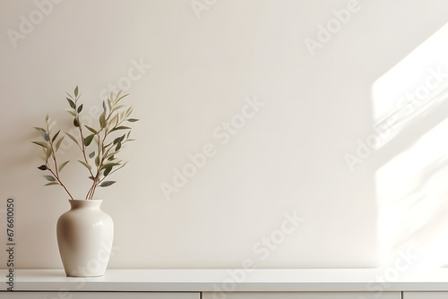 Stylish interior, plants, and elegant personal accessories. Home decor. Interior design, minimalism, calm tone