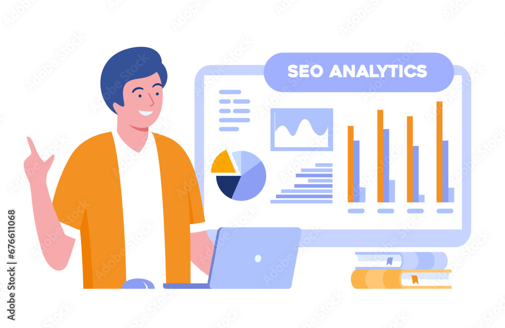seo analytic concept, strategy, business, marketing, technology concept, internet, digital, vector banner for landing page website seo analytic concept, strategy, business, marketing, technology concept, internet, digital, vector banner for landing page website