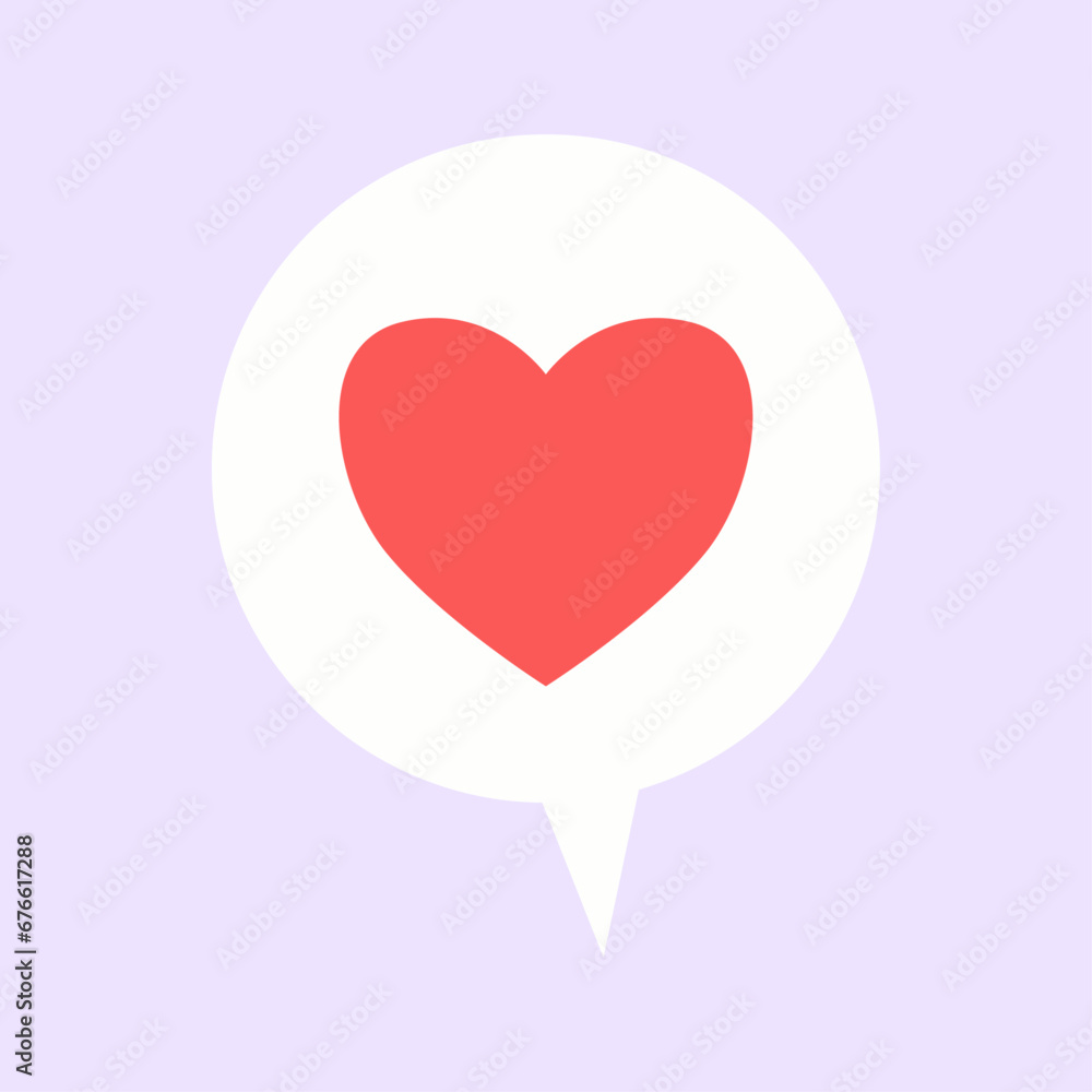 Vector doodle clipart dialog box with hearts Vector doodle clipart dialog box with hearts