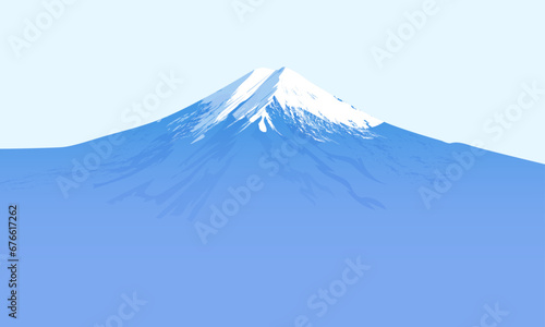 Vector beautiful japan fuji mountain lanscape vector illustration