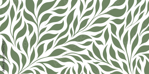 Fototapeta Naklejka Na Ścianę i Meble -  leaf pattern Seamless Elegant abstract background 