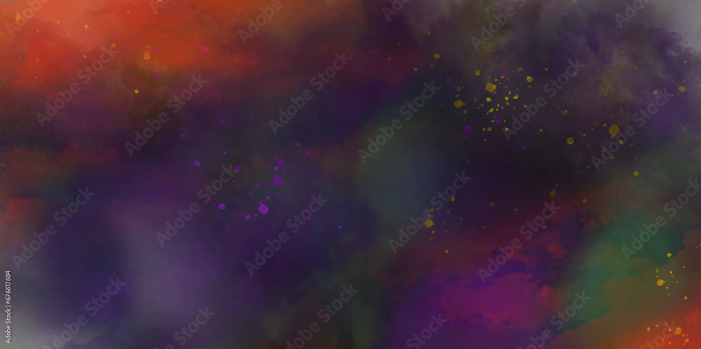 abstract watercolor multi color background with stars. 