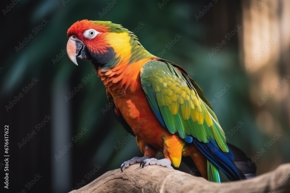 Exotic multicolored parrot