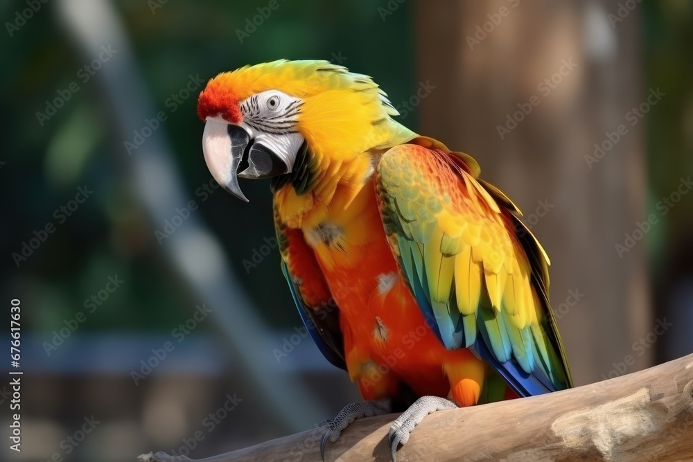 Exotic multicolored parrot