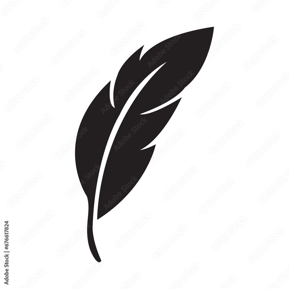 Feather icon vector , flat trendy style illustration on white background..eps Feather icon vector , flat trendy style illustration on white background..eps
