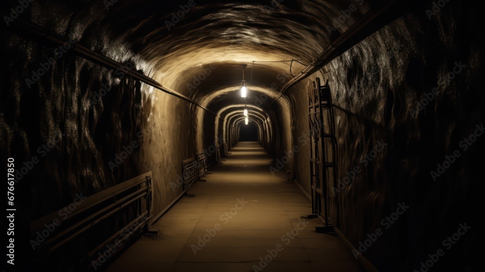 Haunted catacombs tunnel underground