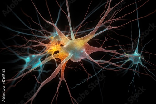 Human neural network wallpaper background 