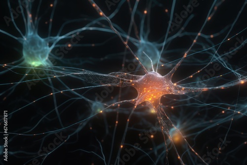 Human neural network wallpaper background © SaraY Studio 