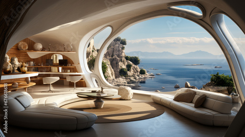 Futuristic living room / Old living room