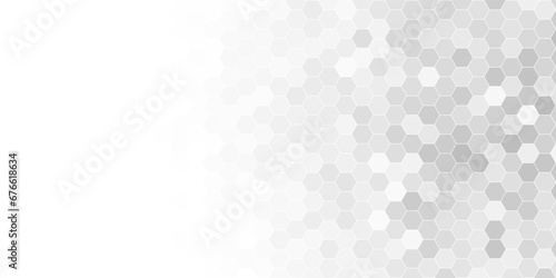 future modern white and grey hexagon background