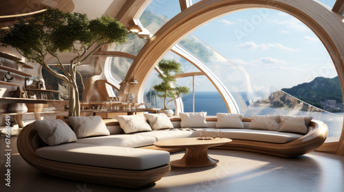 Futuristic living room / Old living room