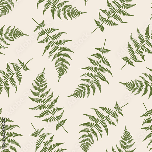 Seamless pattern with fern leaves