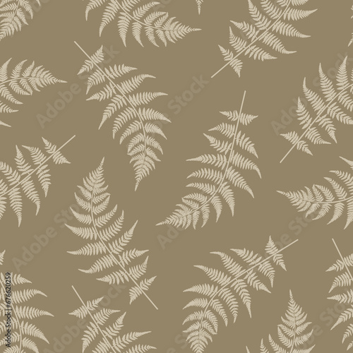 Seamless pattern with fern leaves