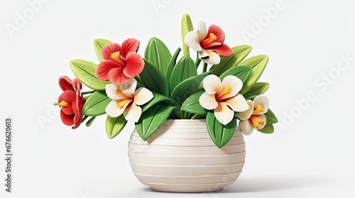 Colorful flowers floral Clipart, high quality resolution, beautiful flowers white background, AI generated images, jpg illustration.    © Muhammad Irfan 