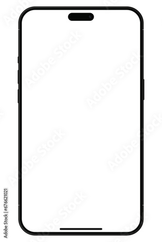 Apple released its new iPhone 15 pro and iPhone 15 pro Max in Black Titanium - mock up of the new mobile phones in vector art.
