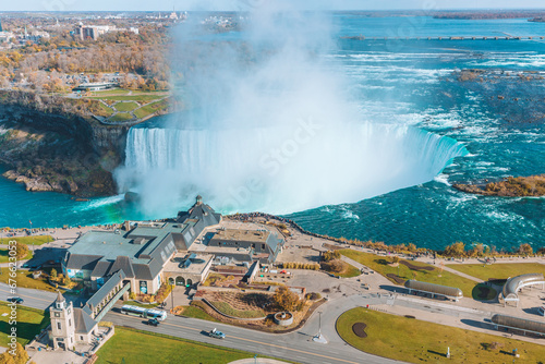 aerial view of the Niagara falls city