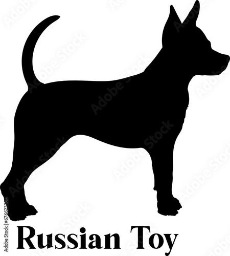 Russian Toy. Dog silhouette dog breeds logo dog monogram logo dog face vector SVG PNG EPS