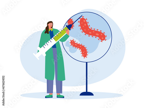 Laboratory illustration. Lab experiment.