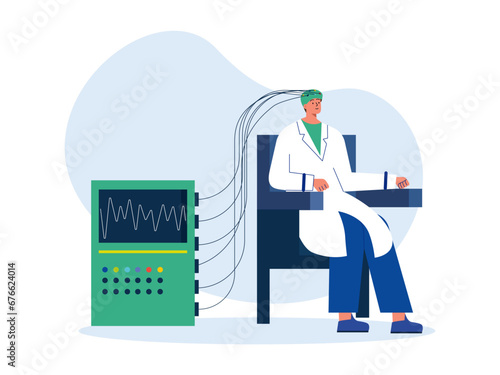 Laboratory illustration. Mental health test illuatration