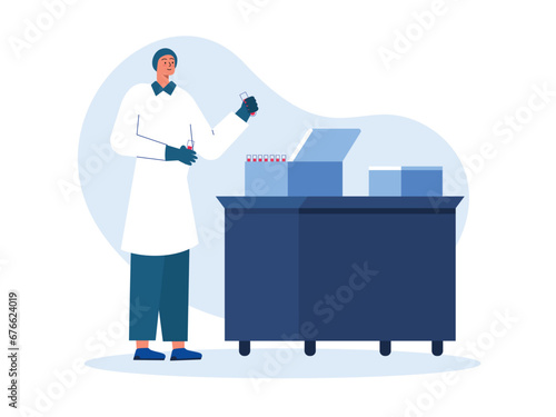Laboratory illustration. Blood test illustration.