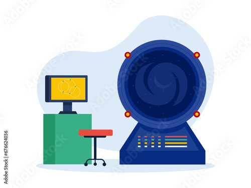 Laboratory illustration. Lab research illustration.