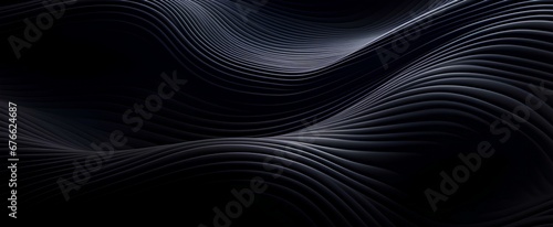 Dark backdrop with undulating patterns. shiny finish with vibrant highlights. graphic design for banner and background. generative AI