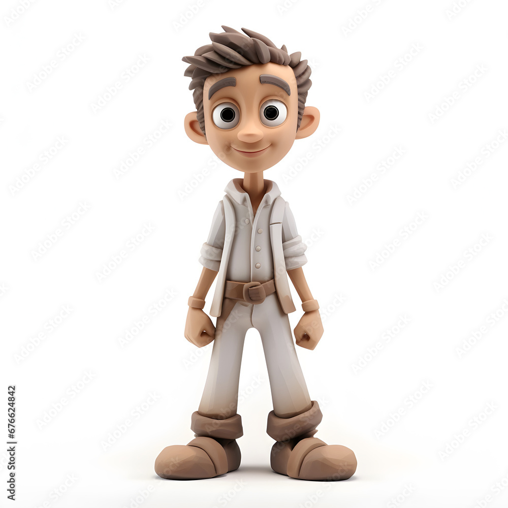 3d boy character on white background 3d boy character on white background