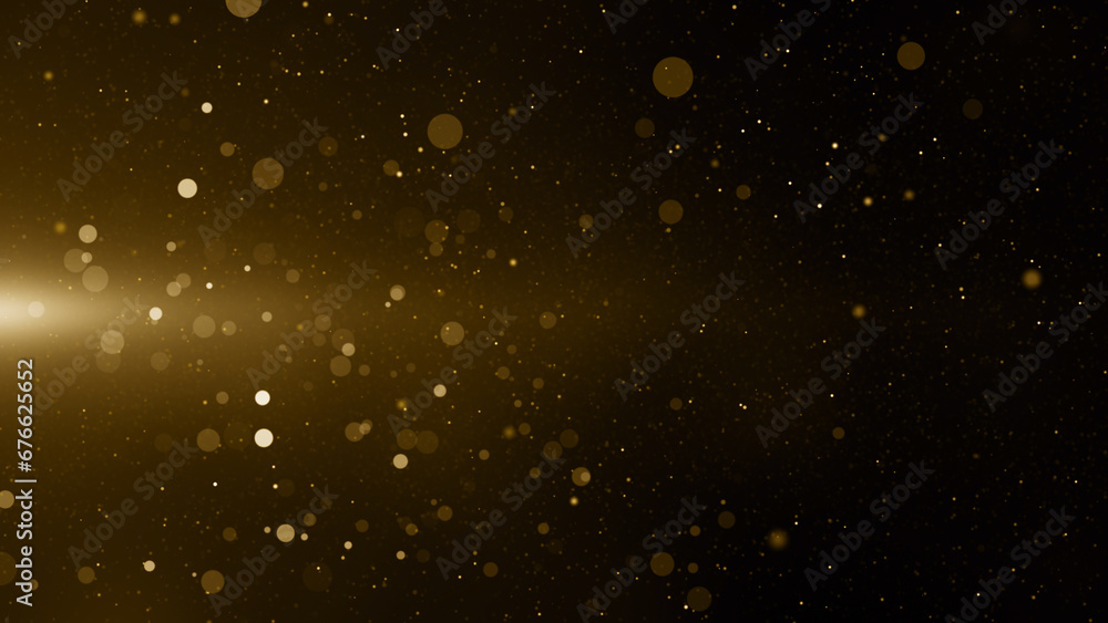 Particles bokeh abstract gold event awards trailer titles cinematic concert openers luxury celebration background