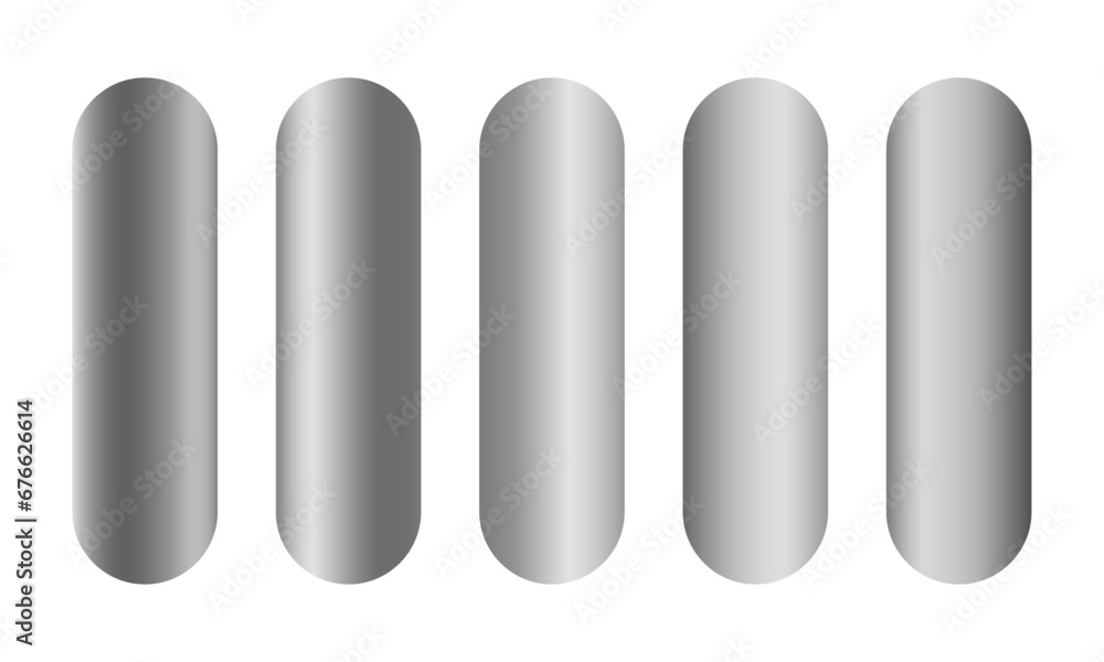 Vector set of silver or platinum gradients Vector set of silver or platinum gradients