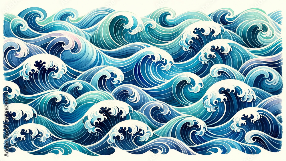 ocean waves background. Inspired by traditional Japanese pattern seigaiha. ocean waves background. Inspired by traditional Japanese pattern seigaiha.