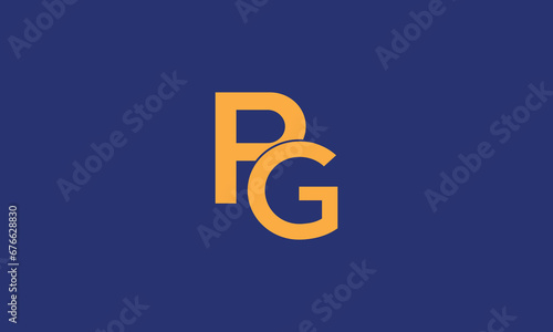 Pg typography modern logo design, pg abstract logo