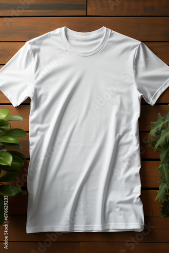 Product plain t - shirt mockup --ar 2:3 --s 750 --no wrinkle © 성우 양