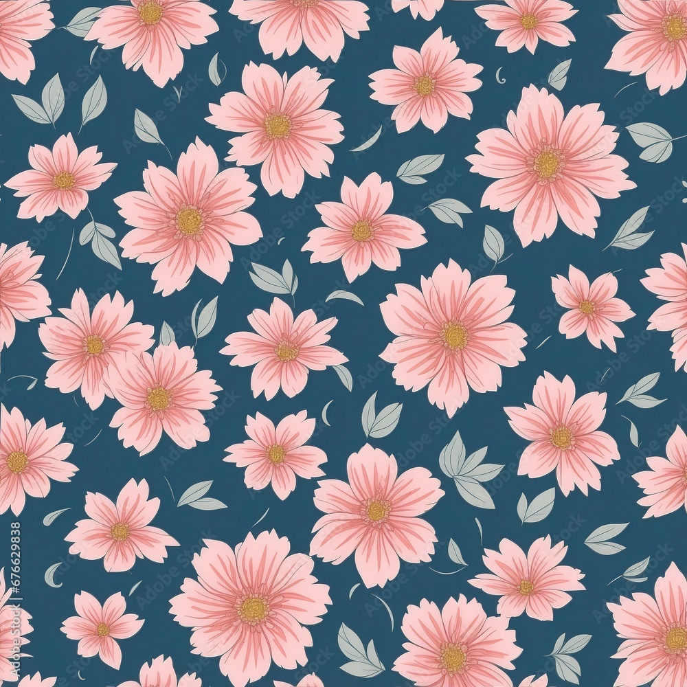 beautiful floral flower seamless pattern background for premium product ai generated beautiful floral flower seamless pattern background for premium product ai generated